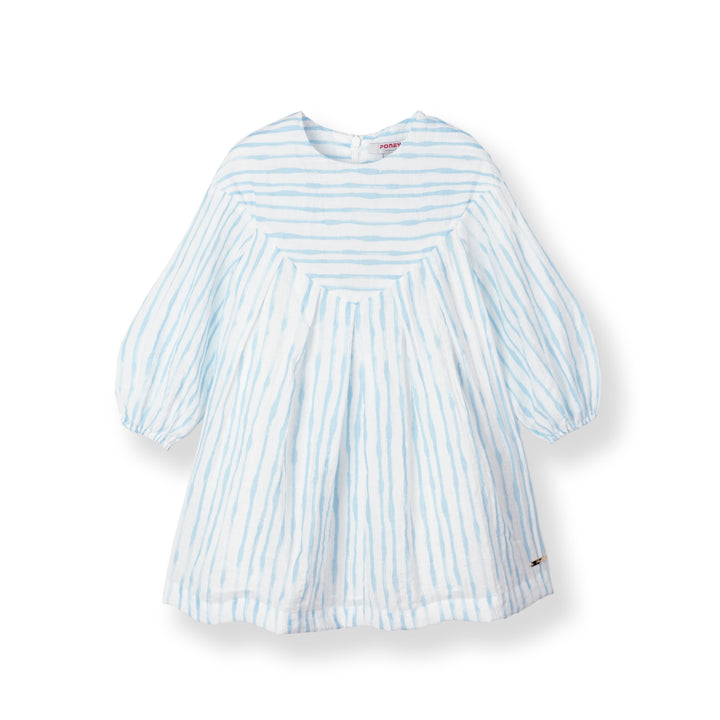 Water Prints Stripes Oversized Long Sleeve Dress