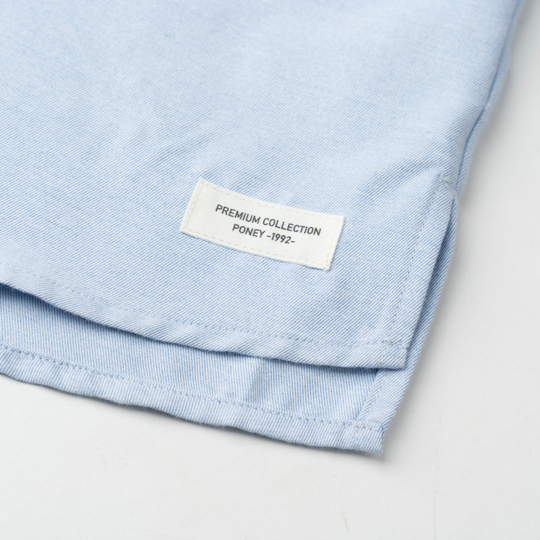 Oversized Chambray Shirt with Lokal Print