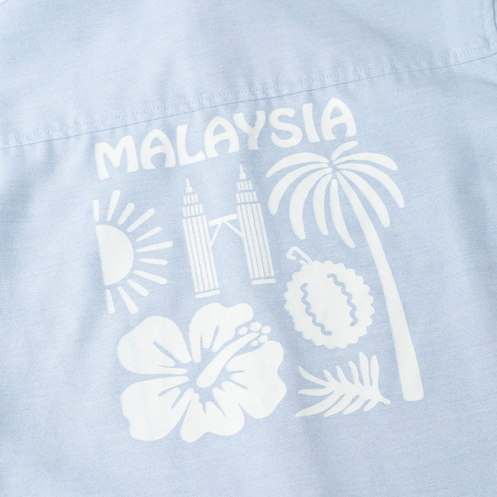 Oversized Chambray Shirt with Lokal Print