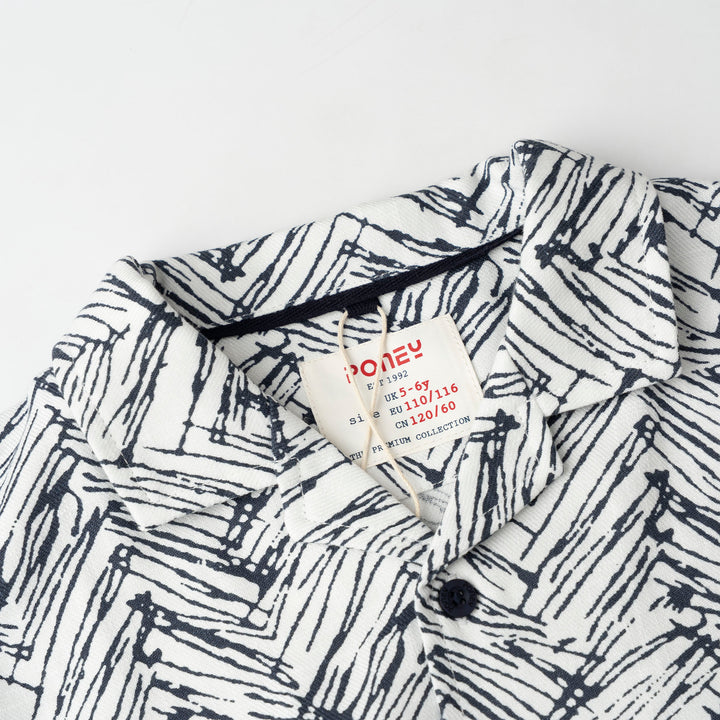 Abstract Leaf Prints Bowling Shirt