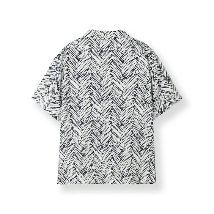 Abstract Leaf Prints Bowling Shirt