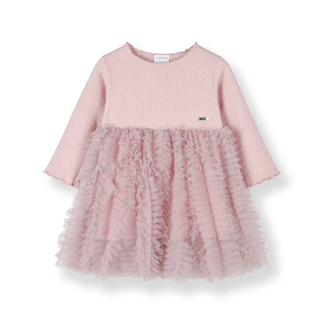 Poney Tulle Twirl Long Sleeve Dress (1260013KD)