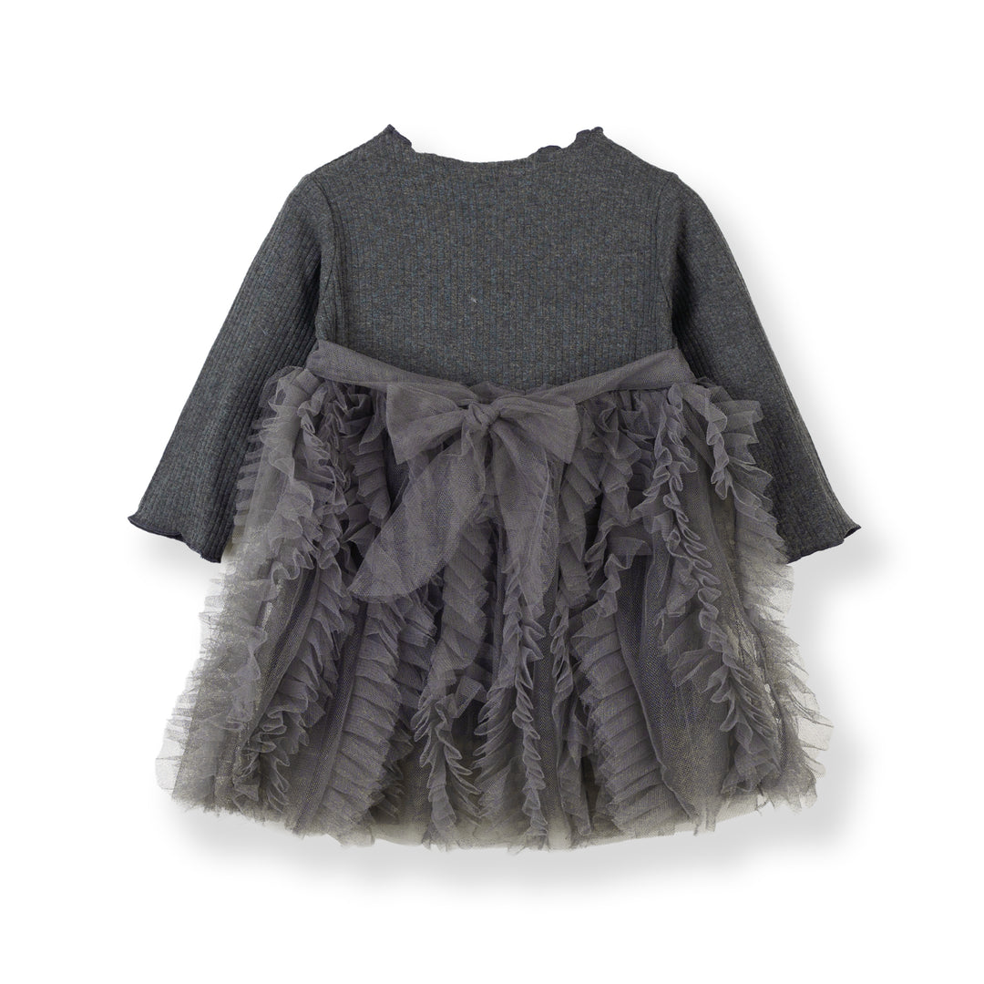 Poney Tulle Twirl Long Sleeve Dress (1260014KD)