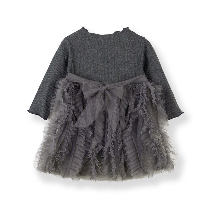 Poney Tulle Twirl Long Sleeve Dress (1260014KD)
