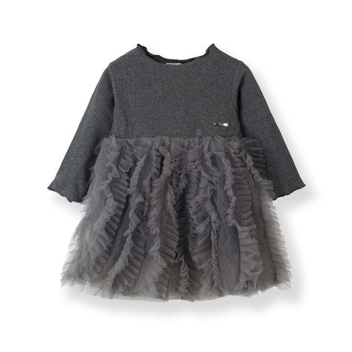 Poney Tulle Twirl Long Sleeve Dress (1260014KD)