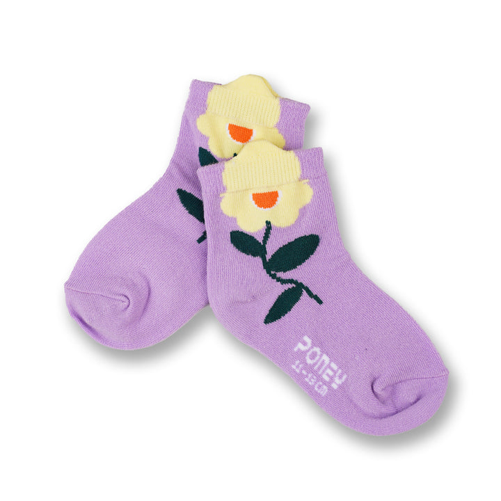 Poney Girls Comfortable Flower Socks