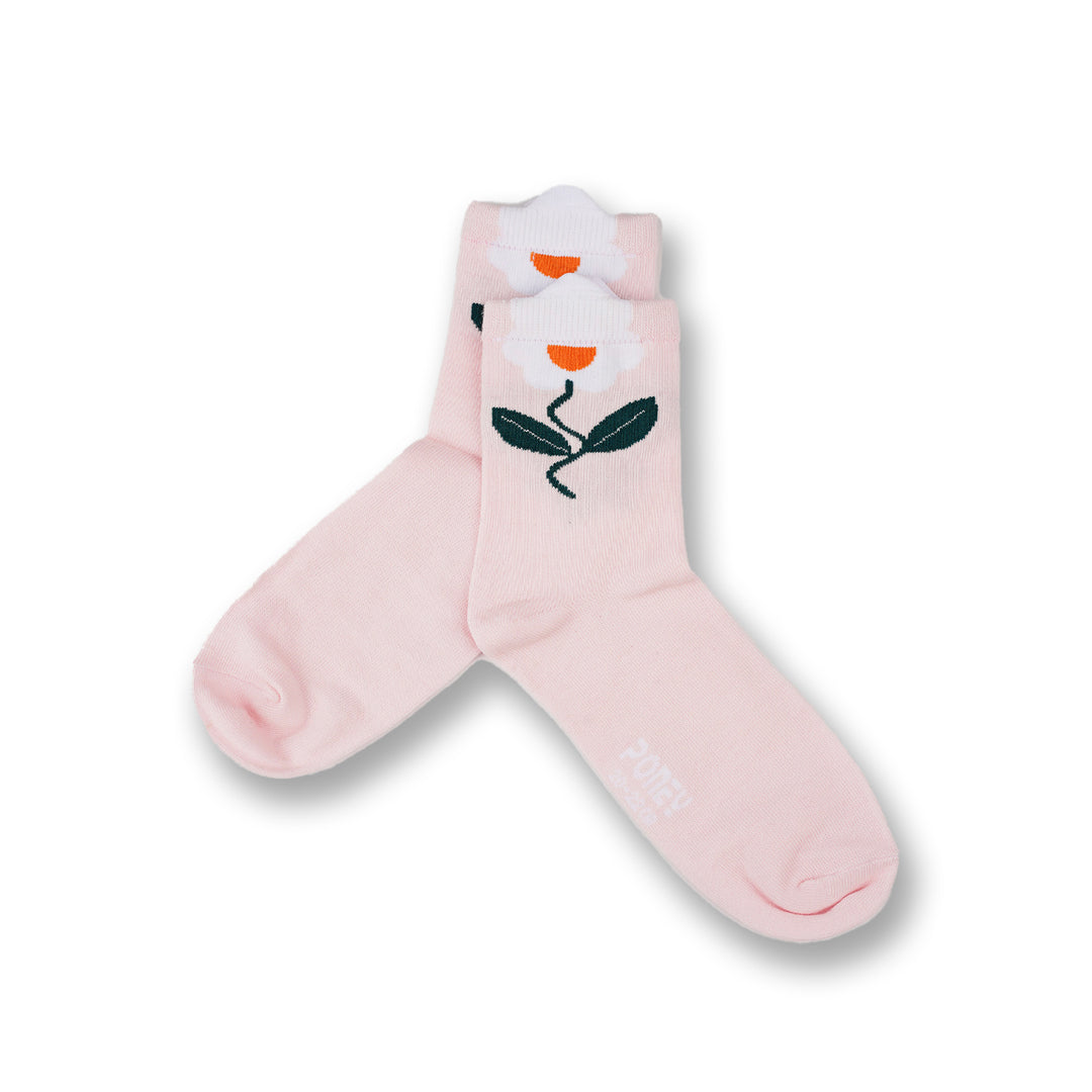 Poney Girls Comfortable Flower Socks