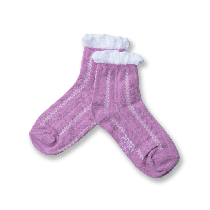 Poney Girls Ruffled Socks