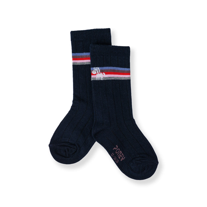 Poney Boy Navy Socks 130-2854