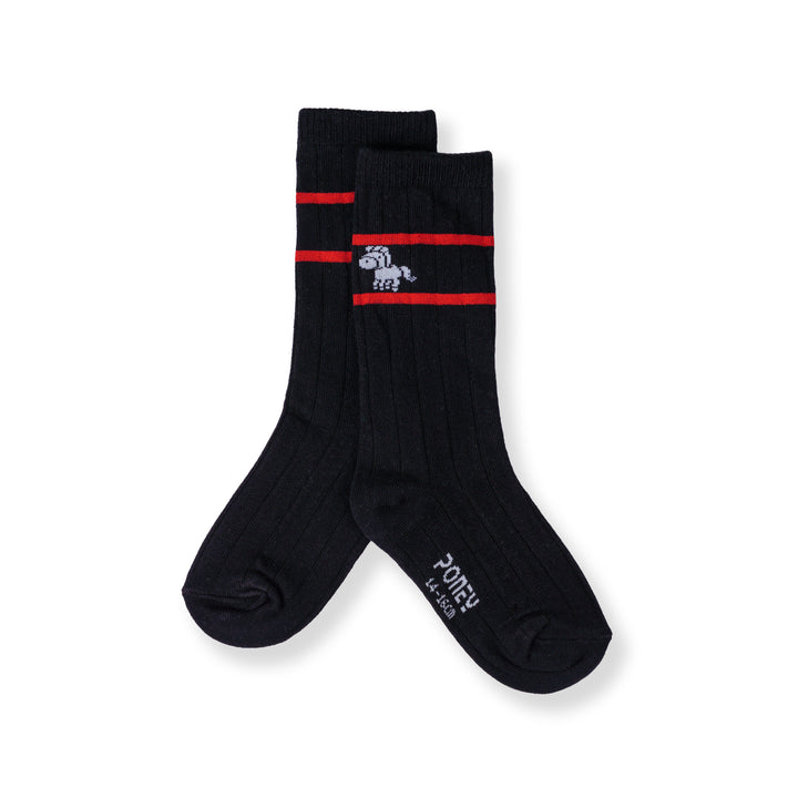 Poney Boy Navy Socks 130-2855