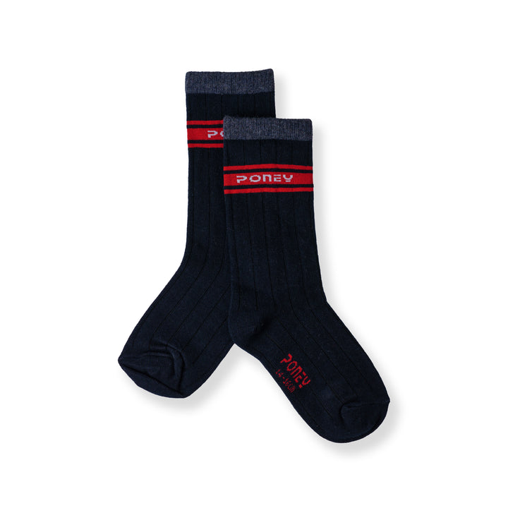 Poney Boy Navy Socks 130-2856