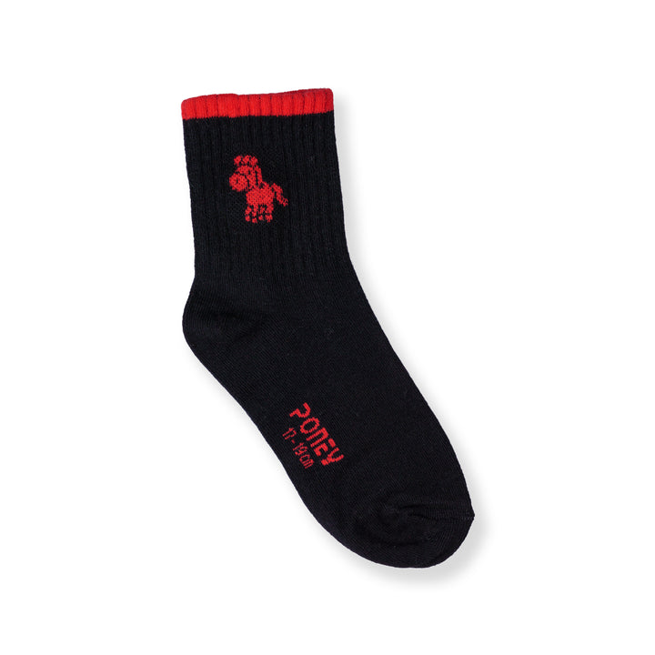 Poney Boy Black Socks 130-2859