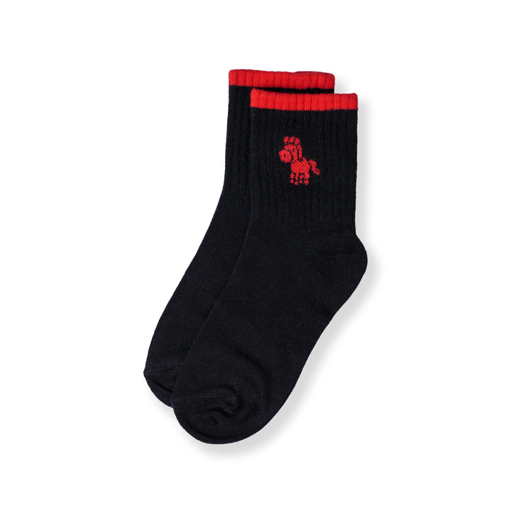 Poney Boy Black Socks 130-2859