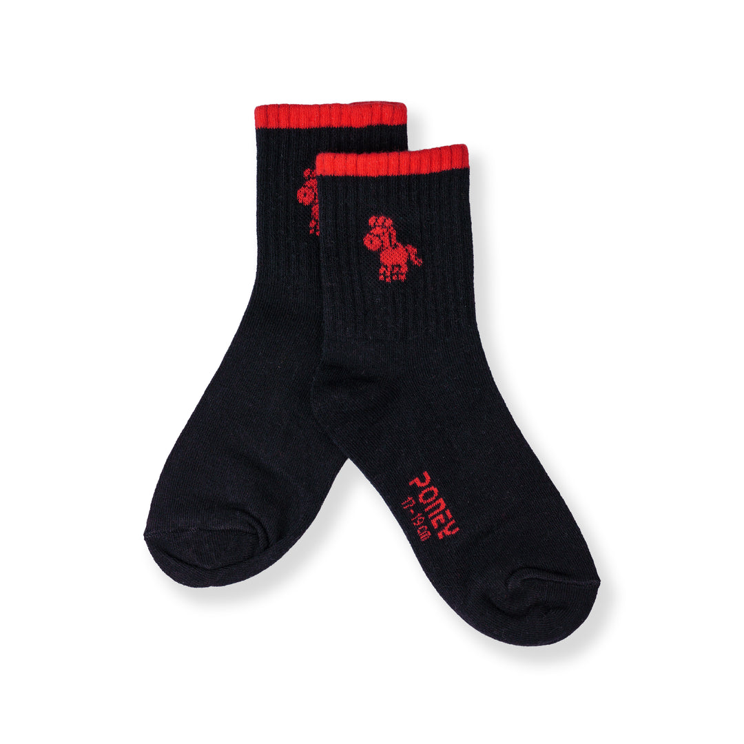 Poney Boy Black Socks 130-2859