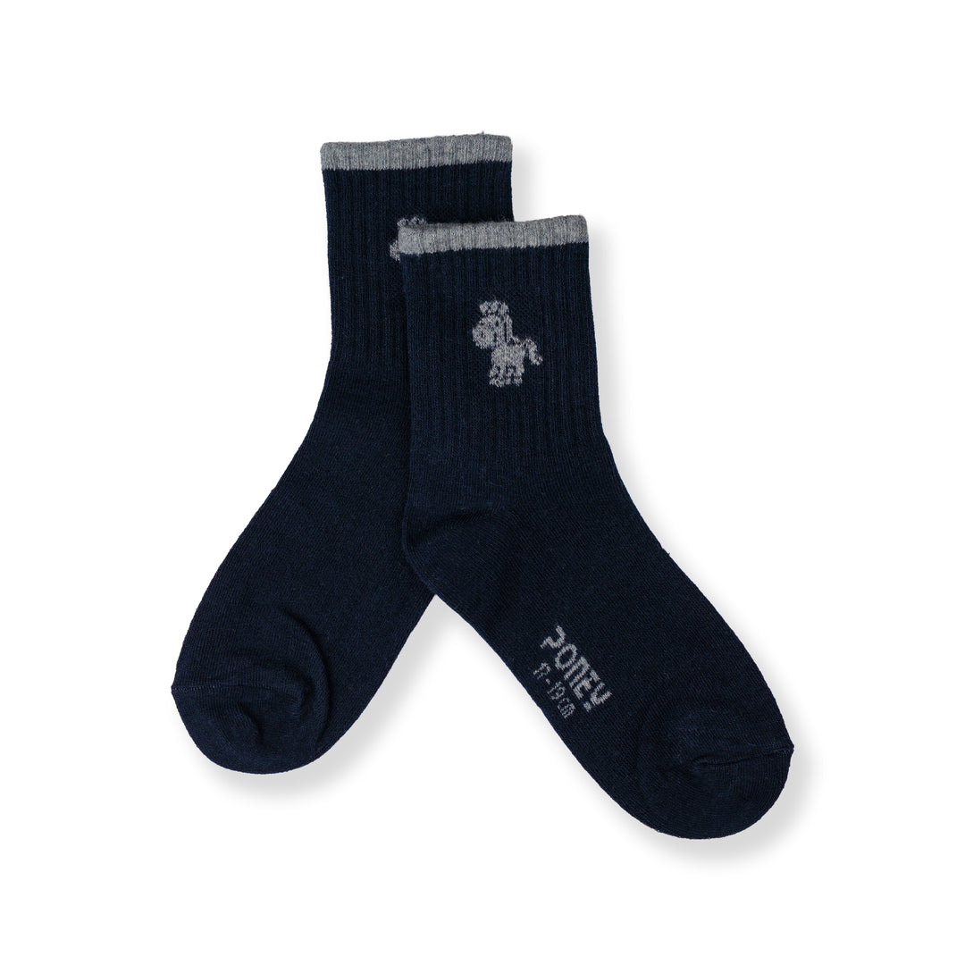 Poney Boy Navy Socks 130-2859