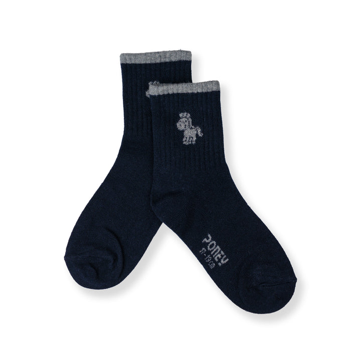 Poney Boy Navy Socks 130-2859