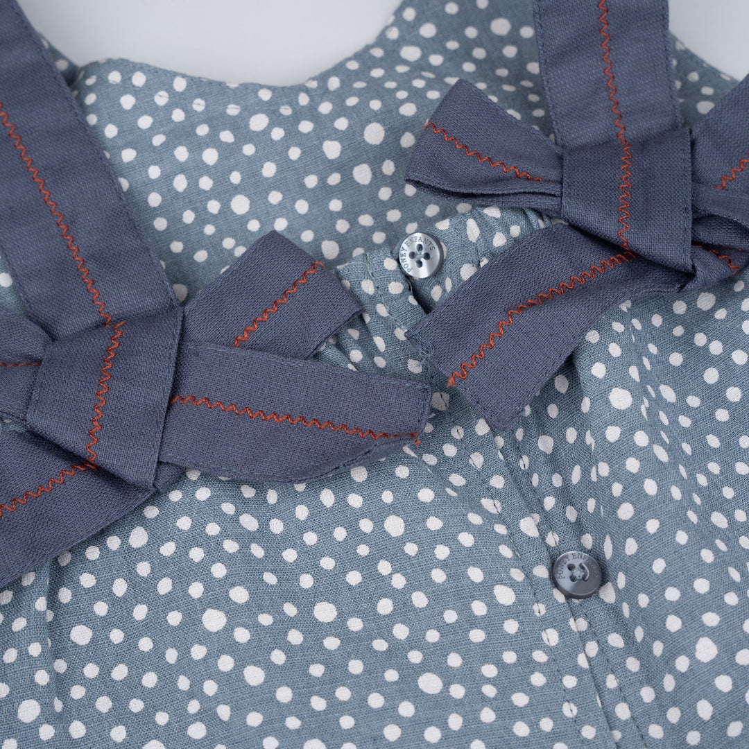 Poney Girls Blue Sleeveless Jumpsuit 3366