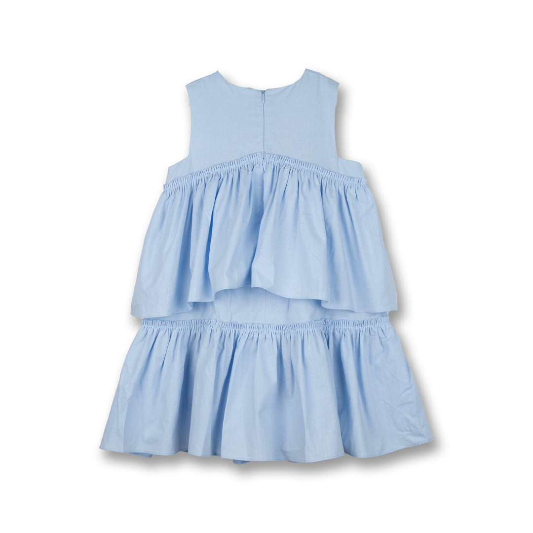 Poney Girls Blue Sleeveless Dress 3358
