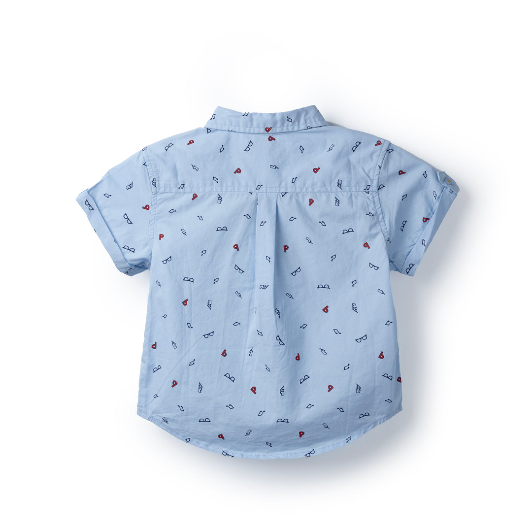 Poney Baby Boys Light Blue Short Sleeve Shirt 8213