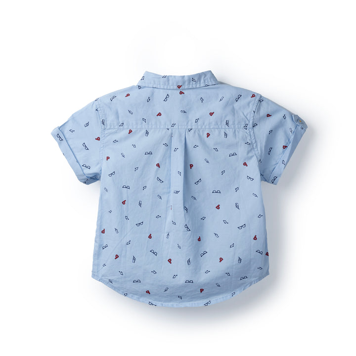 Poney Baby Boys Light Blue Short Sleeve Shirt 8213