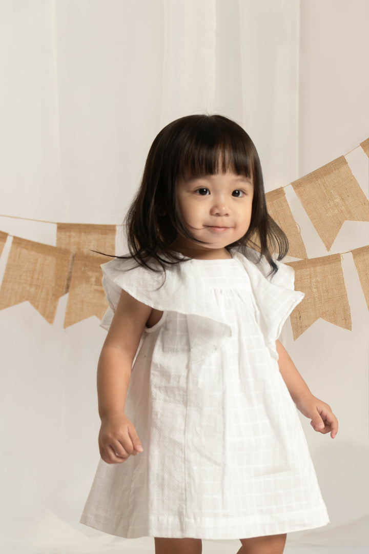 Poney Girls Cream Dress with Panty and Headband Set