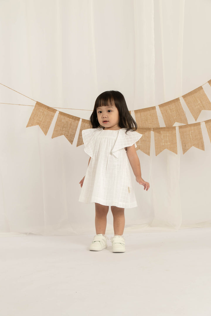 Poney Girls Cream Dress with Panty and Headband Set