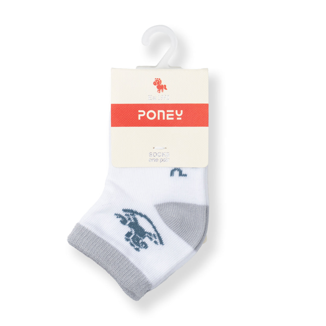 [NEW] Poney Baby Boys White Poney Rocking Horse Socks 2104AB