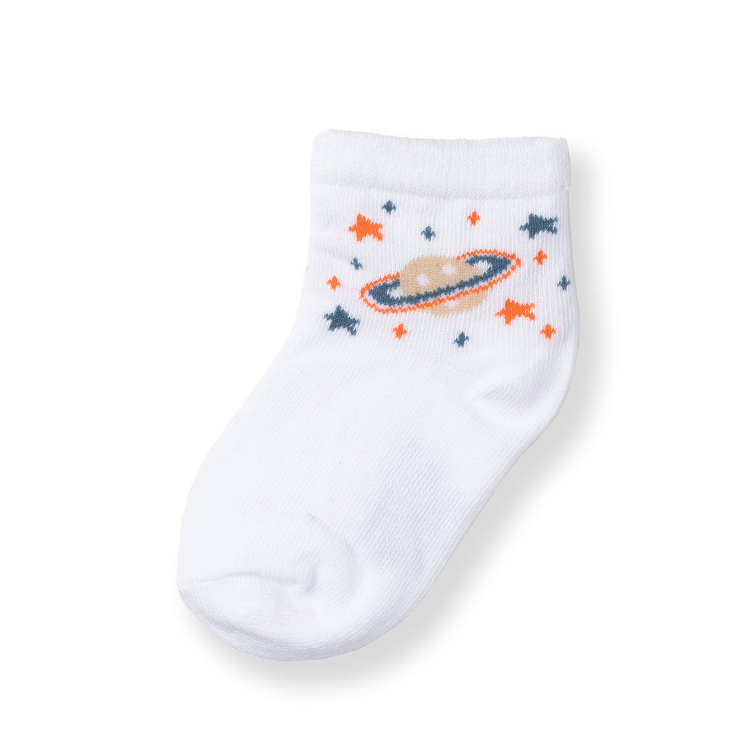 [NEW] Poney Baby Boys White Galaxy Socks 2105AB