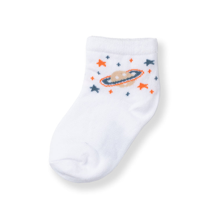 [NEW] Poney Baby Boys White Galaxy Socks 2105AB