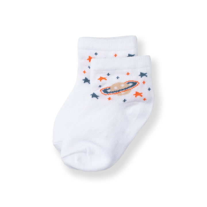 [NEW] Poney Baby Boys White Galaxy Socks 2105AB