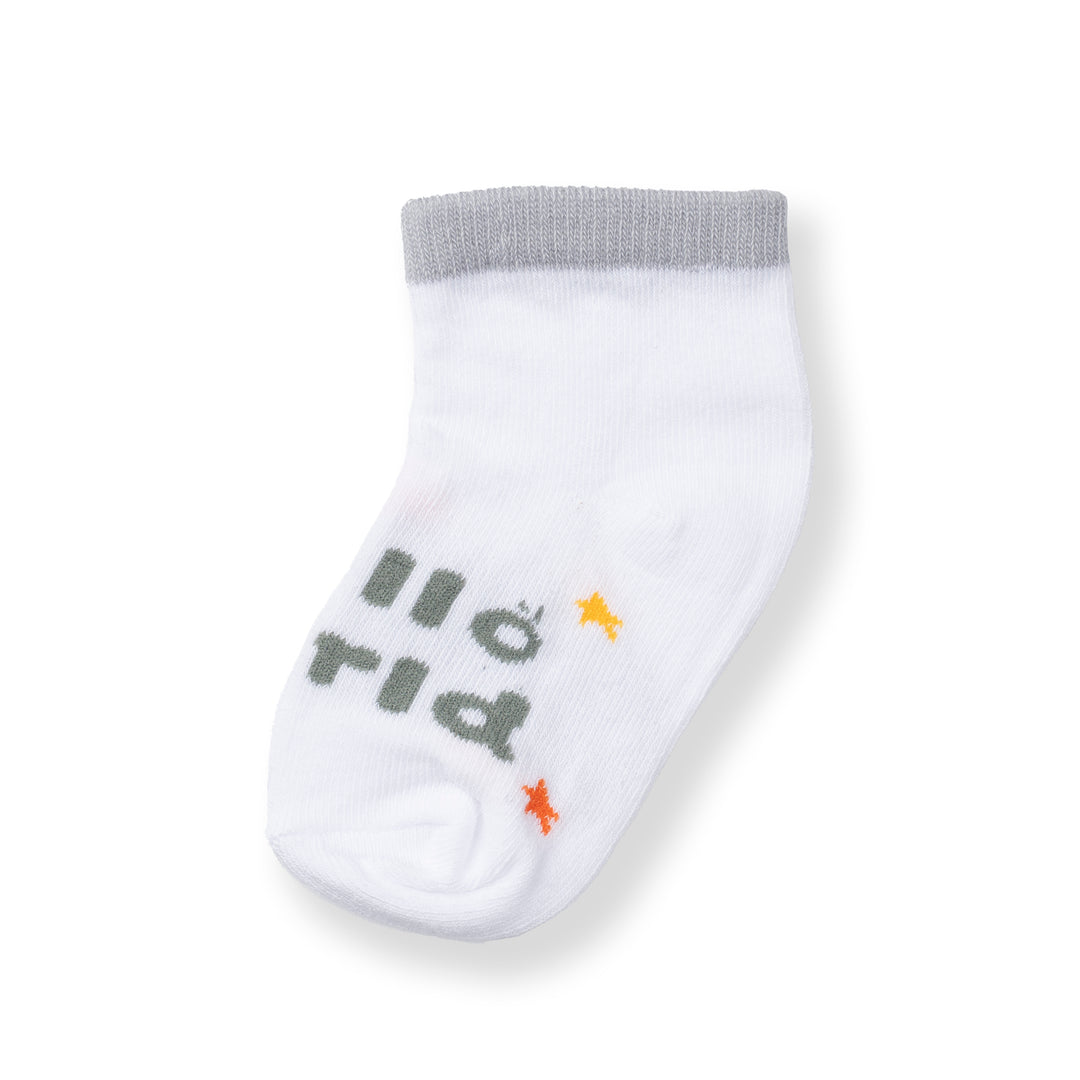 [NEW] Poney Baby Boys White Skyline Stripe Socks 2106AB