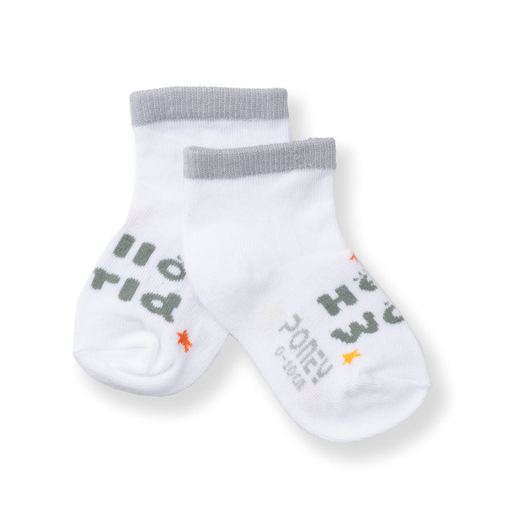 [NEW] Poney Baby Boys White Skyline Stripe Socks 2106AB