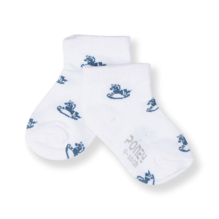 Poney Baby Boys White Socks 2115AB