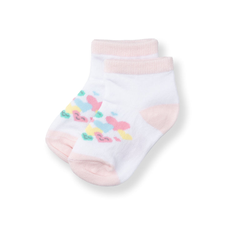 [NEW] Poney Baby Girls White Flowers Socks 2116AB