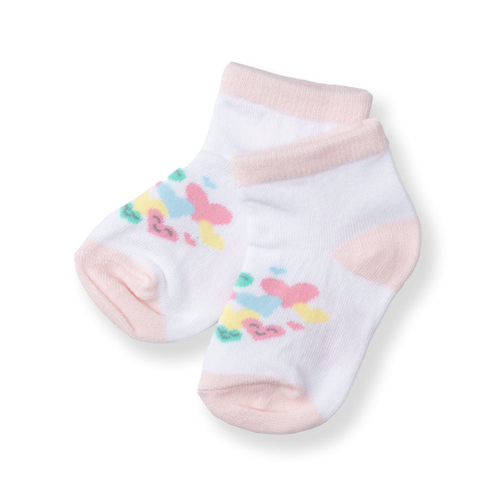 [NEW] Poney Baby Girls White Flowers Socks 2116AB