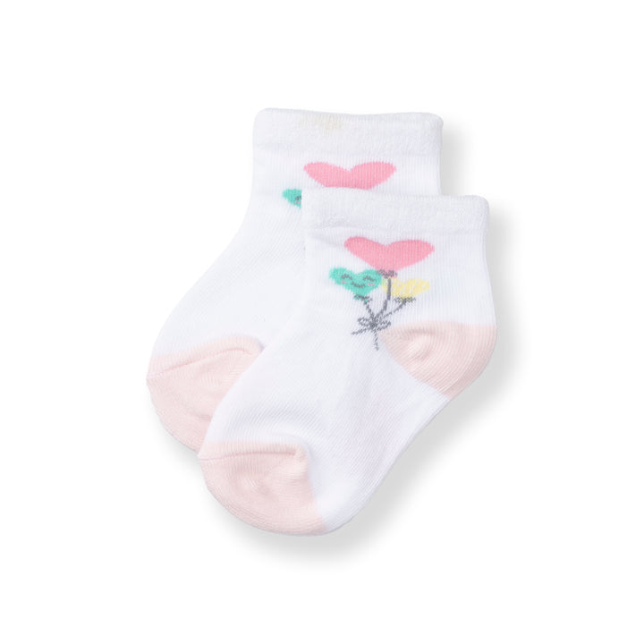 [NEW] Poney Baby Girls White Flowers Socks 2117AB