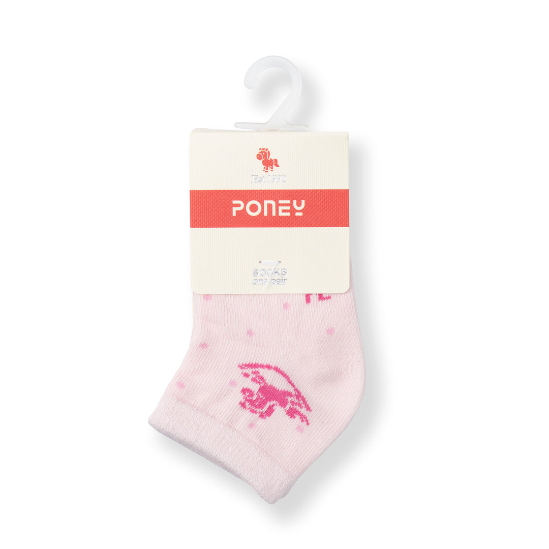 [NEW] Poney Baby Girls Light Pink Poney Rocking Horse Socks 2118AB
