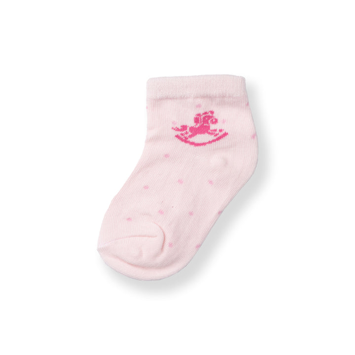 [NEW] Poney Baby Girls Light Pink Poney Rocking Horse Socks 2118AB