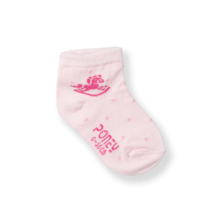 [NEW] Poney Baby Girls Light Pink Poney Rocking Horse Socks 2118AB