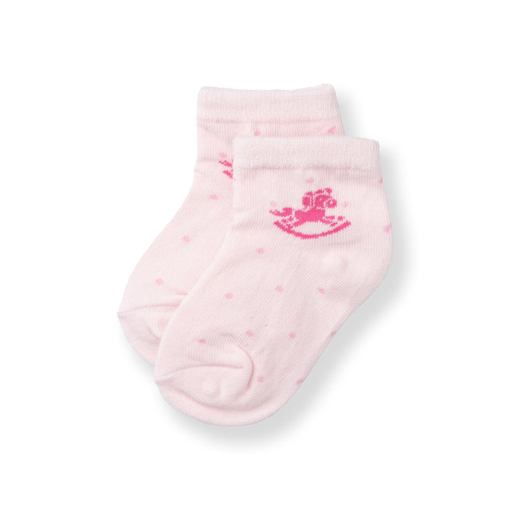 [NEW] Poney Baby Girls Light Pink Poney Rocking Horse Socks 2118AB