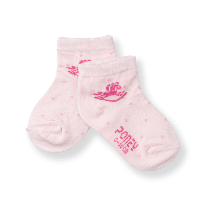 [NEW] Poney Baby Girls Light Pink Poney Rocking Horse Socks 2118AB