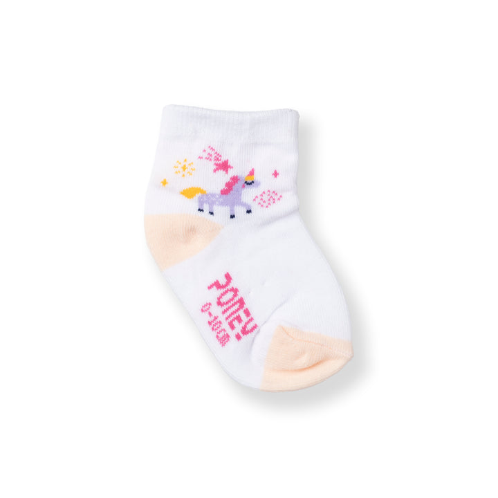 [NEW] Poney Baby Girls White Unicorn Socks 2120AB