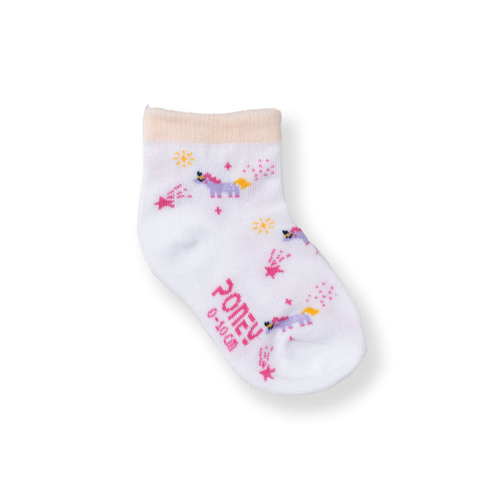 [NEW] Poney Baby Girls White Unicorn Socks 2121AB