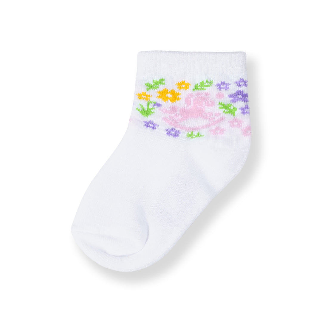 Poney Baby Girls White Socks 2122AB