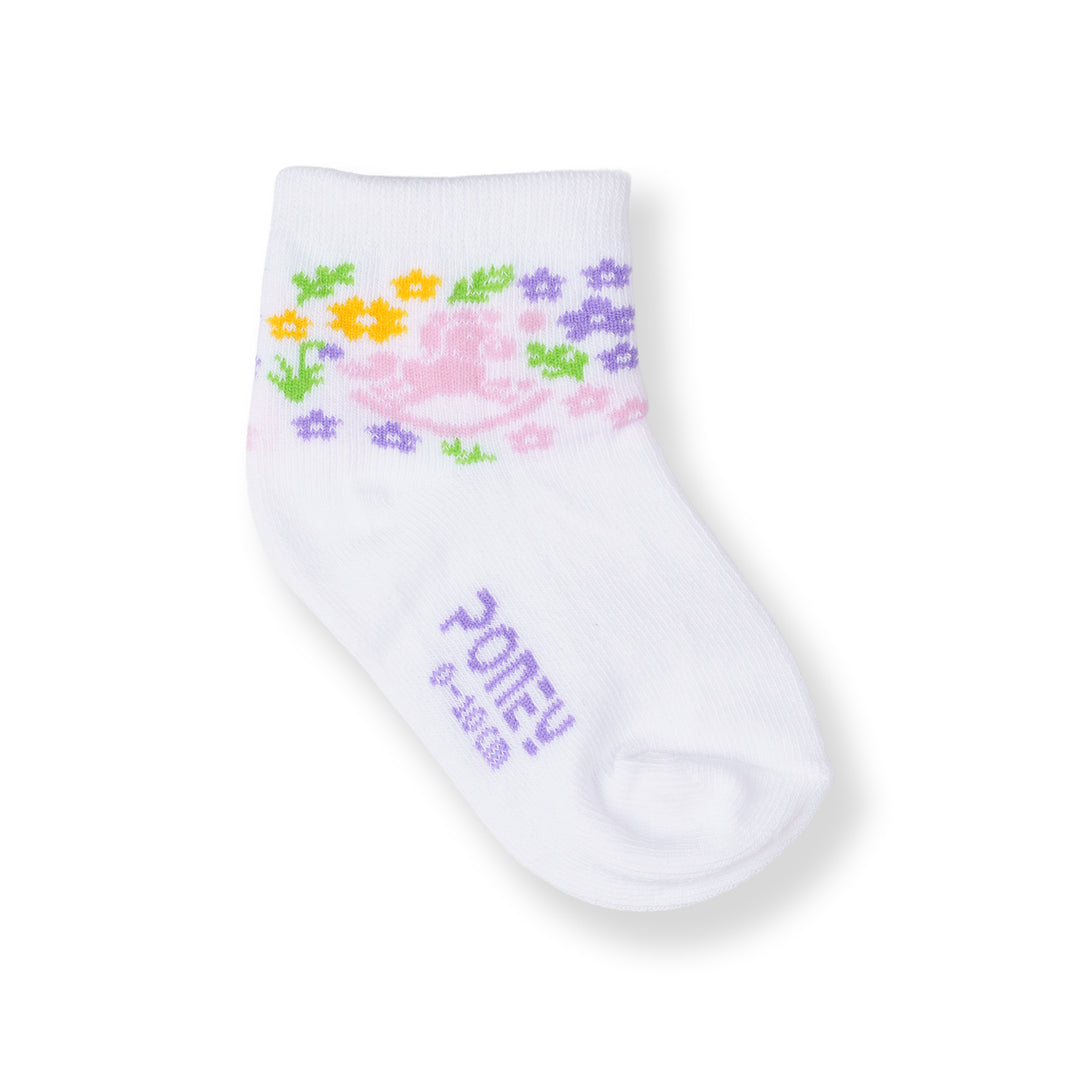Poney Baby Girls White Socks 2122AB