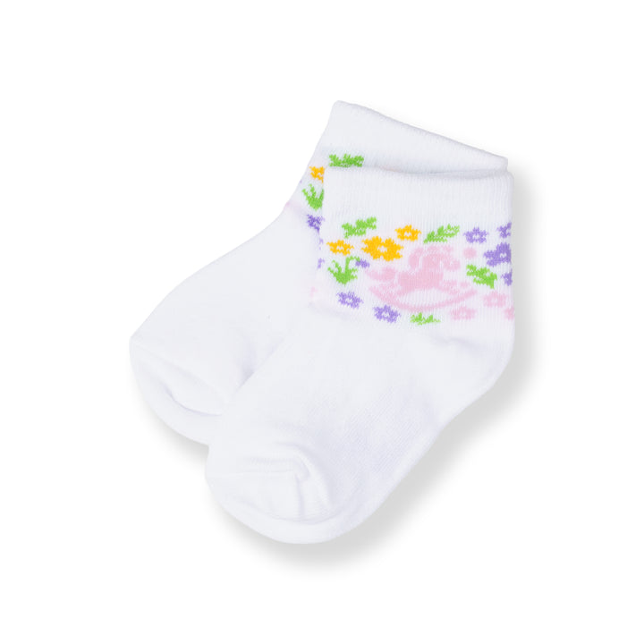Poney Baby Girls White Socks 2122AB