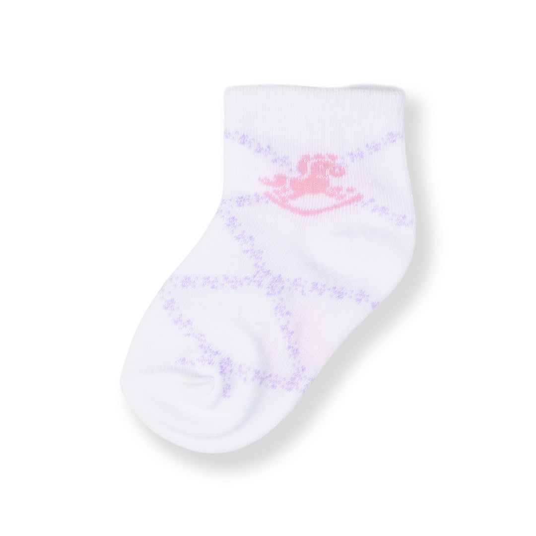 Poney Baby Girls White Socks 2123AB