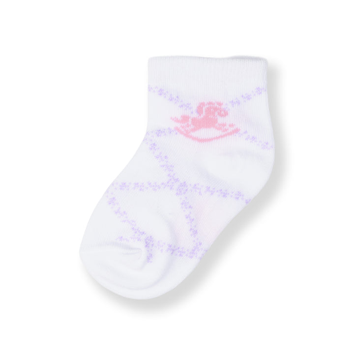 Poney Baby Girls White Socks 2123AB