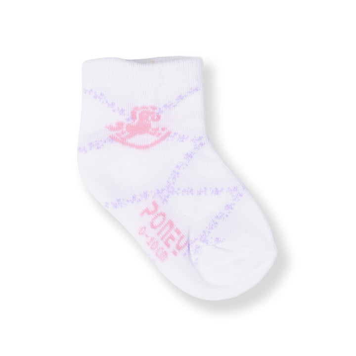 Poney Baby Girls White Socks 2123AB