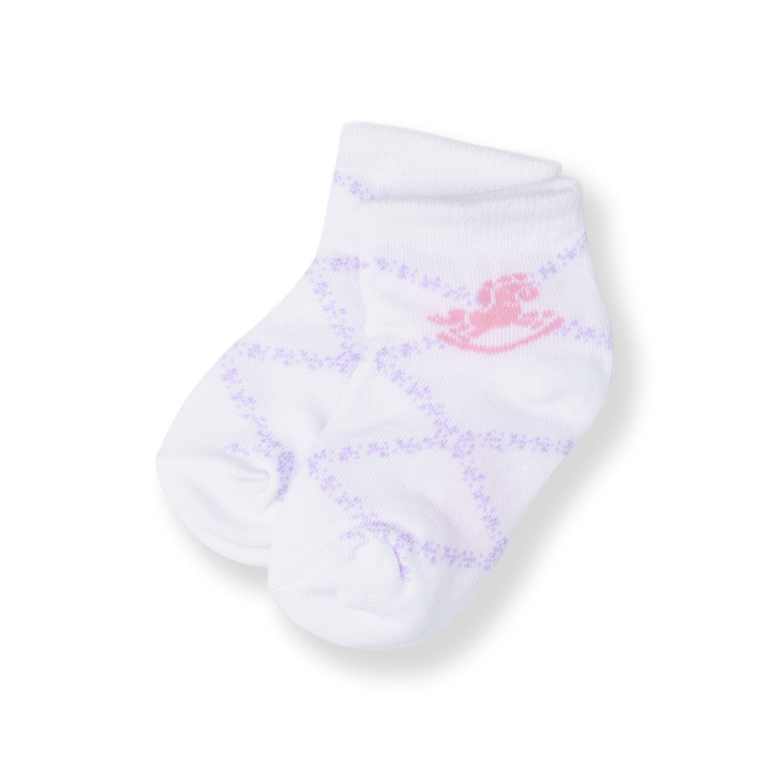 Poney Baby Girls White Socks 2123AB
